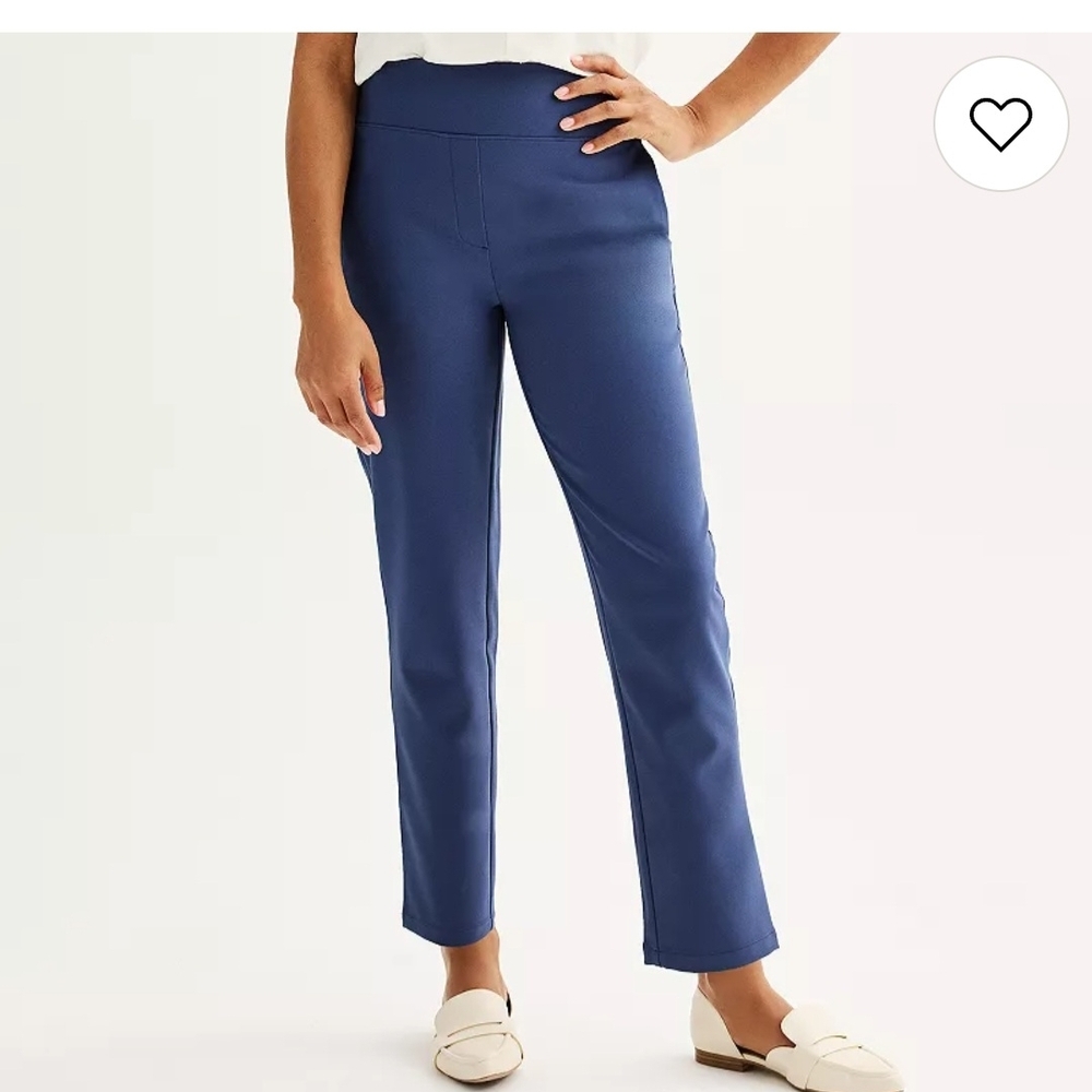 Nine West Women's Navy Straight Leg Pants